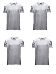 Jack & Jones T-Shirt (4er Pack) Grau/Silber/Dunkelgrau/Hellgrau
