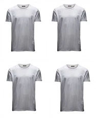 Jack & Jones T-Shirt (4er Pack) Grau/Silber/Dunkelgrau/Hellgrau