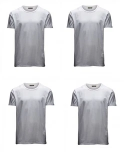 Jack & Jones T-Shirt (4er Pack) Grau/Silber/Dunkelgrau/Hellgrau