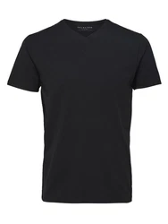 SELECTED HOMME T-Shirt SLHNEWPIMA Schwarz/Dunkelblau/Dunkelgrau