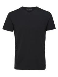 SELECTED HOMME T-Shirt SLHNEWPIMA Schwarz/Dunkelblau/Dunkelgrau