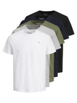 Jack & Jones T-Shirt JORJXJ Dunkelgrün/Khaki/Grau/Dunkelblau