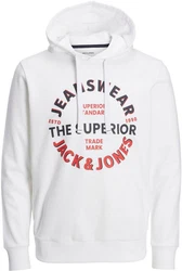 Jack & Jones Kapuzensweatshirt JJ JJANDY SWEAT HOOD Rot/Weiß/Gelb/Hellblau/Braun