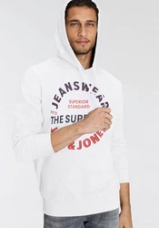 Jack & Jones Kapuzensweatshirt JJ JJANDY SWEAT HOOD Rot/Weiß/Gelb/Hellblau/Braun