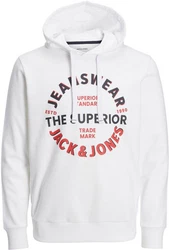 Jack & Jones Kapuzensweatshirt JJ JJANDY SWEAT HOOD Rot/Weiß/Gelb/Hellblau/Braun
