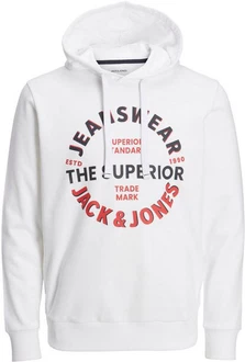 Jack & Jones Kapuzensweatshirt JJ JJANDY SWEAT HOOD Rot/Weiß/Gelb/Hellblau/Braun