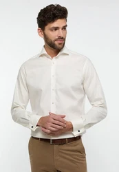 Eterna Langarmhemd MODERN FIT Weiß/Creme/Khaki/Beige