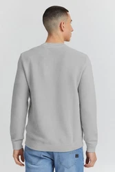 !Solid Pullover 'Valencia' Grau/Hellgrau