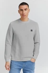 !Solid Pullover 'Valencia' Grau/Hellgrau