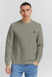 !Solid Pullover 'Valencia' Dunkelgrün/Khaki/Hellgrün