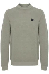 !Solid Pullover 'Valencia' Dunkelgrün/Khaki/Hellgrün