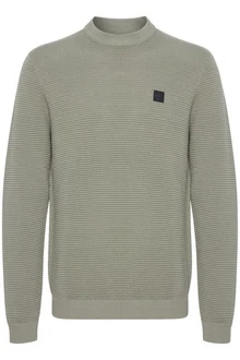 !Solid Pullover 'Valencia' Dunkelgrün/Khaki/Hellgrün