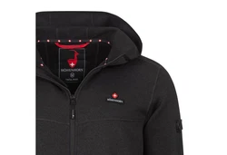 Höhenhorn Tacul Herren Jacke Fleece Strickjacke (21B23) Schwarz/Grau/Dunkelgrau/Rot
