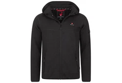 Höhenhorn Tacul Herren Jacke Fleece Strickjacke (21B23) Schwarz/Grau/Dunkelgrau/Rot