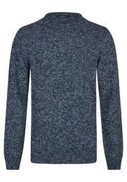 Rundhalspullover im zweifarbigen Design