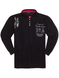 Sweatshirt Herren Sweatshirt LV-2025 (Schwarz, 6XL) Polo Langarmshirt
