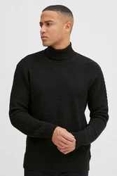 !Solid Rollkragenpullover SDClive RN Schwarz/Braun