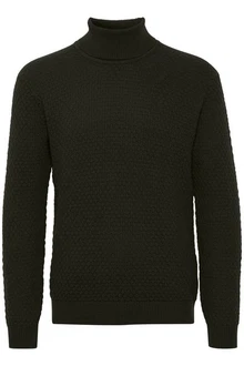 !Solid Rollkragenpullover SDClive RN Dunkelgrün !Solid Rollkragenpullover SDClive RN Dunkelgrün