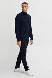 !Solid Rollkragenpullover SDClive RN Dunkelblau