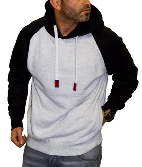 RMK Kapuzenpullover Herren Hoodie Langarmshirt Kapuze Basic Longsleeve Taschen Schwarz/Weiß/Grau/Hellgrau RMK Kapuzenpullover Herren Hoodie Langarmshirt Kapuze Basic Longsleeve Taschen Schwarz/Weiß/Grau/Hellgrau