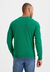 H.I.S Strickpullover mit V-Ausschnitt Türkis/Grün/Dunkelgrün