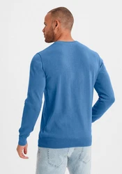 H.I.S Strickpullover mit V-Ausschnitt Blau/Hellblau