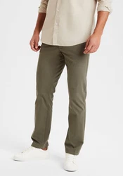 H.I.S Chinohose Regular-Fit Khaki/Dunkelgrün