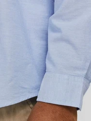 Jack & Jones Langarmhemd Oxford hellblau/Blau