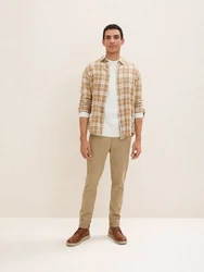 TOM TAILOR Chinohose Stretch Chino Slim Khaki/Beige/Braun