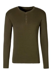 Langarmshirt mit aufwendiger Knopfleiste