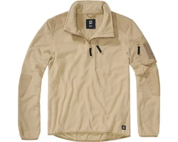 Brandit Strickpullover Fleece Troyer Ripstop Braun/Khaki
