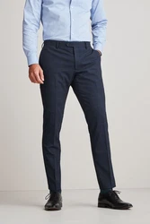 Next Karierter Skinny-Fit-Anzug Hose Dunkelblau/Grau/Hellblau/Blau