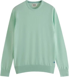 Rundhalspullover Essentials - Merino wool crewneck pullover mit kleiner Logo-Stickerei oberhalb des Bndchens