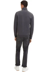 TOM TAILOR Sweatjacke CUTLINE Dunkelgrau/Dunkelblau/Grau/Hellgrau