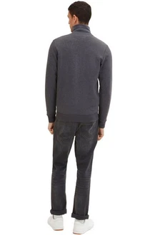 TOM TAILOR Sweatjacke CUTLINE Dunkelgrau/Dunkelblau/Grau/Hellgrau