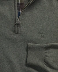 Barbour Strickpullover Troyer Tain Dunkelgrau/Grau
