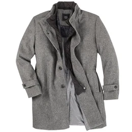 Kurzmantel Groe Gren Herren Kurzmantel Leipzig Tweed-Optik grau