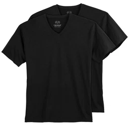 V-Shirt Groe Gren V-Neck Herren T-Shirt 2er-Pack schwarz