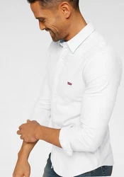 Levi's Jeanshemd BATTERY HM SHIRT SLIM rot/weiß
