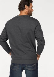 Man's World Sweatshirt Basic-Stil Rundhalsausschnitt unifarben