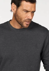 Man's World Sweatshirt Basic-Stil Rundhalsausschnitt unifarben