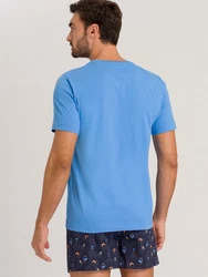 Hanro T-Shirt Living Shirts Blau/Hellblau