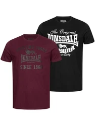 Lonsdale T-Shirt TORBAY (115086) Black/Oxblood (115086)
