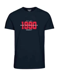 Jack & Jones T-Shirt JORBOOSTER Dunkelblau/Blau