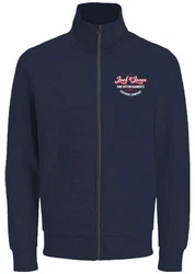 Jack & Jones Sweatjacke JJANDY SWEAT ZIP HIGH NECK Dunkelblau/Blau/Hellblau