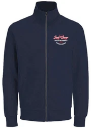 Jack & Jones Sweatjacke JJANDY SWEAT ZIP HIGH NECK Dunkelblau/Blau/Hellblau