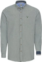 Pure Trachtenhemd Tracht Hemd Style MELCHOR Blau/Grün/Dunkelgrün/Türkis