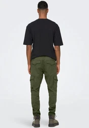 ONLY & SONS Cargohose ONSDean (1-tlg) Dunkelgrün/Khaki/Grün