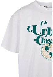 URBAN CLASSICS T-Shirt Urban Classics Herren Organic Globe Logo Tee Türkis/Dunkelgrün/Grün