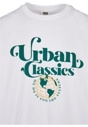 URBAN CLASSICS T-Shirt Urban Classics Herren Organic Globe Logo Tee Türkis/Dunkelgrün/Grün